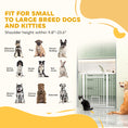 Load image into Gallery viewer, PawHut Pet Gate Indoor with Cat Door, 30"-41" Dog Gate, Extra Wide Walk Through Puppy Gate, 3-Inch and 5.5-Inch Extension Kits, Pressure or Hardware Mounted for Stairway, Doorway, Hallway, 37" High