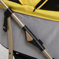 Load image into Gallery viewer, 4 Wheels Pet Stroller, 3 in 1 Dog Cat Travel Folding Carrier, for Small Dogs, Detachable, w/ Brake, Canopy, Basket, Storage Bag - Yellow