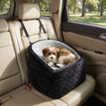 Charger l'image dans la visionneuse de la galerie, Dog Car Seat, Dog Booster Car Seat for Small Breeds Under 10kg, Portable Pet Travel Bed Detachable Washable with Adjustable Leash, Storage Pockets, Grey