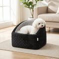 Charger l'image dans la visionneuse de la galerie, Dog Car Seat, Dog Booster Car Seat for Small Breeds Under 10kg, Portable Pet Travel Bed Detachable Washable with Adjustable Leash, Storage Pockets, Grey