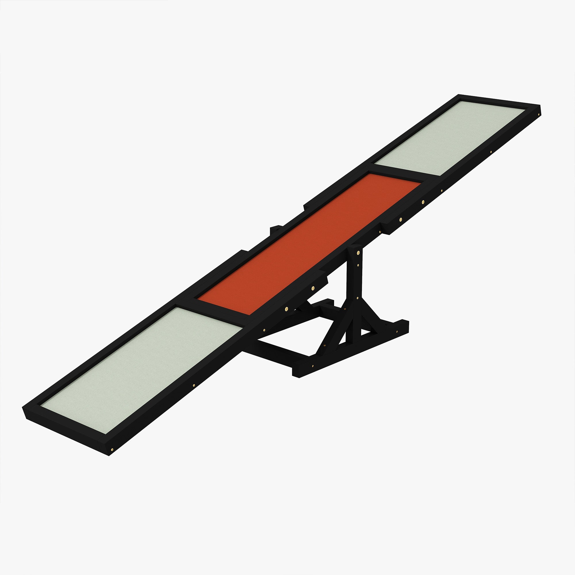PawHut Wooden Dog Agility Seesaw for Training and Exercise, Platform Equipment Run Game Toy, Weather Resistant Pet Supplies, 71" L x 12" W x 12" H, Black