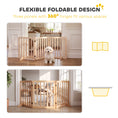 Load image into Gallery viewer, Wooden Dog Gate, 3-Panel Freestanding Pet Gates Indoor with 2 Support Feet and 360° Flexible Hinges, Foldable Dog Barrier for Stairs, Doorways, Bedrooms, 61H cm, Natural