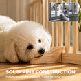 Load image into Gallery viewer, Wooden Dog Gate, 3-Panel Freestanding Pet Gates Indoor with 2 Support Feet and 360° Flexible Hinges, Foldable Dog Barrier for Stairs, Doorways, Bedrooms, 61H cm, Natural
