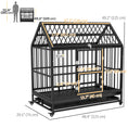 Load image into Gallery viewer, Heavy Duty Dog Crate, 49" Metal Dog Kennel Cage with Removable Tray, Doors, Openable Roof, Wheels, for Large and Extra Large Dogs, Black