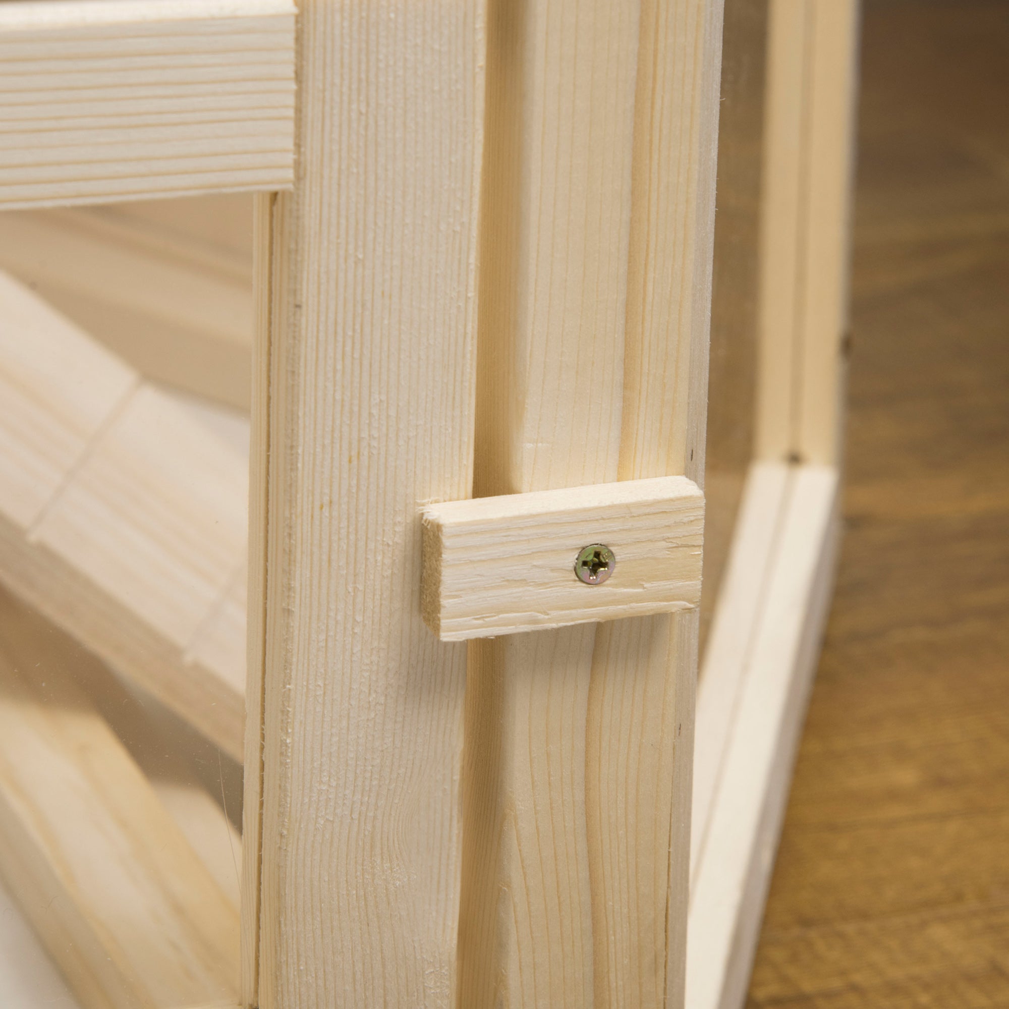 PawHut Wooden Large Hamster Cage Small Animal Exercise Play House 3 Tier with Tray, Seesaws, Water Bottle, Activity Center, Natural