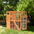 Gallery viewerに画像を読み込む, Large Catio Outdoor Cat Enclosure Weatherproof Cat House with Cat Condo, Indoor Wooden Cat Cage Pet Kennel, 77"L x 38"W x 69"H