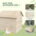 Load image into Gallery viewer, Wooden Duck House Poultry Coop for 2-4 Ducks with Openable Roof Raised Feet Air Holes Natural