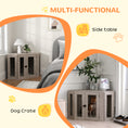 Load image into Gallery viewer, 2 in 1 Dog Crate Furniture, Side Table Dog Kennel with Cushion, Large Door, for Medium Dogs - Walnut Brown