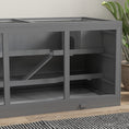 Load image into Gallery viewer, Wooden Hamster Cage, Small Animals Hutch with Tray, Openable Top, Exercise Run, Grey