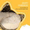 Load image into Gallery viewer, Wicker Cat Bed, Elevated Rattan Kitten Bed with Cushion, Handwoven Cat Egg Chair Kitty House with Stand for Indoor Cats, Grey
