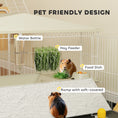 Load image into Gallery viewer, PawHut Small Animal Cage with Removable Pet Playpen, Guinea Pig Cage with Waterproof Pad, Hay Feeder, Water Bottle, Food Dish, Hideaway, Balcony, Soft-Covered Ramp, Wheels, for Guinea Pig, Hedgehog