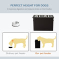 Load image into Gallery viewer, Elevated Dog Bowls for Large Dogs with Storage Dog Pet Diner Function 2 Stainless Steel Dog Bowls Elevated Base for Big-sized Dogs and Other Large Pets, Coffee