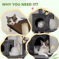 Load image into Gallery viewer, Cat Tree, 66 Inch Large Cat Tower with 2 Door Condos, 3 Big Hammocks, Plush Top Perch, Sisal Scratching Posts, Multi-level Kitty Tree for Indoor Kittens, Dark Grey