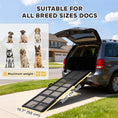 Load image into Gallery viewer, 75" Dog Car Ramp, Folding Dog Ramp with Anti-Slip Surface, Extra Long & Wide Pet Stairs for Large Pets to Get Into a Car, SUV, Truck, RV, High Bed, Black