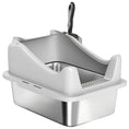 Load image into Gallery viewer, Cat Litter Box Stainless Steel, High Sided with Metal Litter Scoop, Never Absorbs Odors, Anti Leakage & Easy to Clean, 17" x 13" x 10", Grey