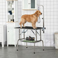 Charger l'image dans la visionneuse de la galerie, 36" Dog Grooming Table with Adjustable Grooming Arm, Foldable Pet Grooming Table for Dogs with Storage Shelf, Noose, Black