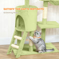 Load image into Gallery viewer, Cat Tree, 53" Cat Tower for Indoor Kittens with Sisal Scratching Posts, Plush Perches, Condo, Hammock, Ladder, Dangling Toys, Multi-Level Kitty Activity Centre, Green