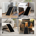Load image into Gallery viewer, Dog Ramp for Bed Couch, Foldable Wooden Pet Ramp Height Adjustable 4 Levels, for Cats Large Dogs with Non Slip Carpeted Surface, Natural