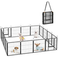 Load image into Gallery viewer, 16 Panels Dog Playpen, 22"W x 24"H Heavy Duty Pet Fence with Door & Strap for Indoor Outdoor Backyard Garden, Portable & Foldable for Small Dogs