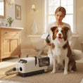 Load image into Gallery viewer, Dog Grooming Vacuum & Dryer Kit, 5 in 1 Dog Hair Dryer with Clippers for Thick Short Long Hair Shedding Brush, 12000 Pa Suction Power Vacuum, 4 Modes Blow Temperature