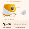Load image into Gallery viewer, Automatic Dog Ball Launcher with 5 ETPU Balls, Dog Ball Thrower with 3 Distance Settings (6/10/14 m), Indoor Outdoor Interactive Toy for Small Medium Dogs, Orange