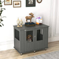Load image into Gallery viewer, Dog Crate Furniture End Table, Pet Kennel for Medium Large Dogs with Magnetic Door Indoor Animal Cage, Grey, 95 x 55 x 75 cm
