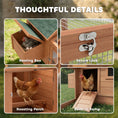 Load image into Gallery viewer, 72" Chicken Coop, Wooden Hen House for 2 Chickens, Poultry Cage with Run, Nesting Box, Removable Tray, Waterproof Roof, Ramp, Perch,Duck House Rabbit Hutch, Orange