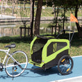 Load image into Gallery viewer, Dog Bike Trailer, 2 in 1 Dog Stroller for Large Dogs with Hitch, Quick-release 20" Wheels, Pet Bicycle Cart Trolley Carrier for Travel, Green