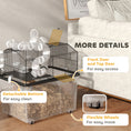 Load image into Gallery viewer, PawHut Large Hamster Cage with 12" Deep Tray, 2 Tier Gerbil Cage with Tube System, Water Bottle, Ramp, Feeding Bowl, 23" x 17" x 22", Black