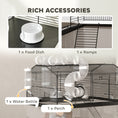 Load image into Gallery viewer, PawHut Large Hamster Cage with 12" Deep Tray, 2 Tier Gerbil Cage with Tube System, Water Bottle, Ramp, Feeding Bowl, 23" x 17" x 22", Black