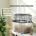 Load image into Gallery viewer, PawHut Large Hamster Cage with 12" Deep Tray, 2 Tier Gerbil Cage with Tube System, Water Bottle, Ramp, Feeding Bowl, 23" x 17" x 22", Black