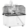 Load image into Gallery viewer, PawHut Large Hamster Cage with 12" Deep Tray, 2 Tier Gerbil Cage with Tube System, Water Bottle, Ramp, Feeding Bowl, 23" x 17" x 22", Black