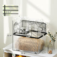 Load image into Gallery viewer, PawHut Large Hamster Cage with 12" Deep Tray, 2 Tier Gerbil Cage with Tube System, Water Bottle, Ramp, Feeding Bowl, 23" x 17" x 22", Black