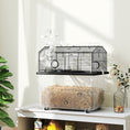 Load image into Gallery viewer, PawHut Large Hamster Cage with 12" Deep Tray, 2 Tier Gerbil Cage with Tube System, Water Bottle, Ramp, Feeding Bowl, 23" x 17" x 22", Black