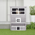 Load image into Gallery viewer, PawHut 3-Story Cat House Feral Cat Shelter, Outdoor Kitten Condo with Raised Floor, Asphalt Roof, Escape Doors, Jumping Platforms, Gray