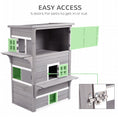 Load image into Gallery viewer, PawHut 3-Story Cat House Feral Cat Shelter, Outdoor Kitten Condo with Raised Floor, Asphalt Roof, Escape Doors, Jumping Platforms, Gray