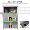 Load image into Gallery viewer, PawHut 3-Story Cat House Feral Cat Shelter, Outdoor Kitten Condo with Raised Floor, Asphalt Roof, Escape Doors, Jumping Platforms, Gray