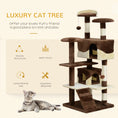 Load image into Gallery viewer, 53" Cat Tree Tower, Large Cat Condo Furniture Multi-Level Activity Center with Scratching Posts, Perches, Ramp, Dangling Balls - Coffee