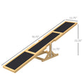 Load image into Gallery viewer, PawHut Wooden Dog Agility Seesaw for Training and Exercise, Platform Equipment Run Game Toy, Weather Resistant Pet Supplies, 71" L x 12" W x 12" H, Yellow