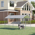 Load image into Gallery viewer, PawHut Large Dog Kennel Outside, Heavy Duty Dog Cage with Waterproof Cover, Outdoor Fence Dog Run with Galvanized Chain Link, Secure Lock, 13' x 7.5' x 7.5'