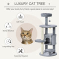 Load image into Gallery viewer, Cat Tree for Indoor Cats, 44 Inches Multi-Level Cat Tower, Climbing Activity Center with Jute Scratching Post, Perch, Hanging Ball Toy, Teasing Rope, Dark Grey