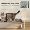 Load image into Gallery viewer, XL Stainless Steel Litter Box with Lid, 80L Extra Large Enclosed Cat Litter Box with Front/Top Entry, Trapping Step, Scoop, for Large Big Cats, Dark Grey