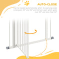Load image into Gallery viewer, Pressure Fit Dog Stair Gate No Drilling Safety Gate Auto Close for Doorways, Hallways, 74-80cm Adjustable, 94cm Tall, White
