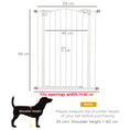 Load image into Gallery viewer, Pressure Fit Dog Stair Gate No Drilling Safety Gate Auto Close for Doorways, Hallways, 74-80cm Adjustable, 94cm Tall, White