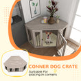 Load image into Gallery viewer, 2 in 1 Dog Crate Furniture, Side Table Dog Kennel with Cushion, Large Door, for Large Dogs - Walnut Brown