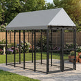 Load image into Gallery viewer, Large Dog Kennel Outdoor with Roof, 3 Doors, Expandable Heavy Duty Dog Kennel Outside Run Enclosure with Secure Lock, Removable Door, for Small Medium Large Pets, Chickens, Ducks, 8' x 4' x 6'