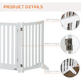 Load image into Gallery viewer, 31.5"H Foldable Dog Gate with Door, 3 Panels Freestanding Pet Gate Barriers Indoor with Support Feet, Puppy Fence for Small Medium Dogs, White