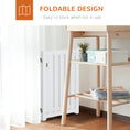 Load image into Gallery viewer, 31.5"H Foldable Dog Gate with Door, 3 Panels Freestanding Pet Gate Barriers Indoor with Support Feet, Puppy Fence for Small Medium Dogs, White