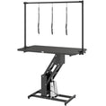 Charger l'image dans la visionneuse de la galerie, 43" L Hydraulic Dog Grooming Table, Z-Lift Height Adjustable Pet Grooming Table with Noose and Non-Slip Tabletop for Medium Large Dogs, Black