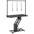 Charger l'image dans la visionneuse de la galerie, 43" L Hydraulic Dog Grooming Table, Z-Lift Height Adjustable Pet Grooming Table with Noose and Non-Slip Tabletop for Medium Large Dogs, Black